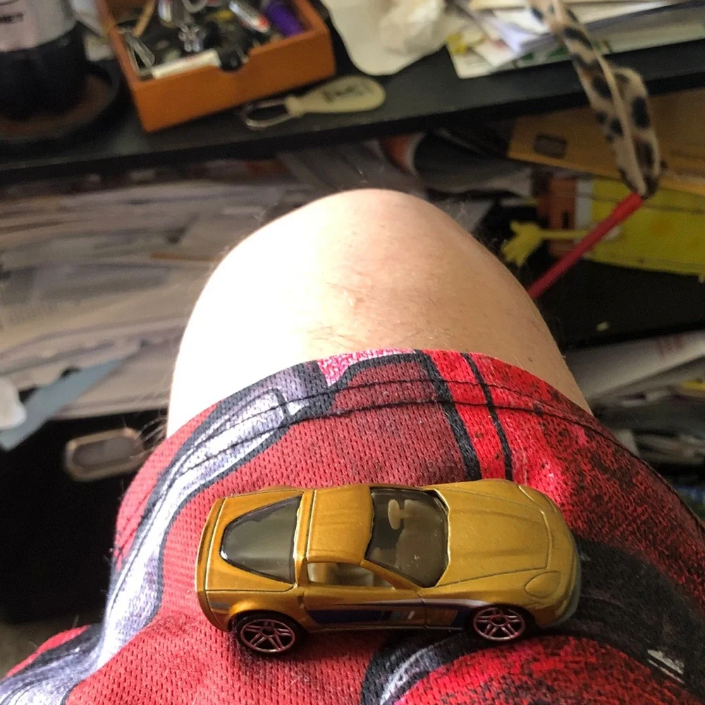 Gold Toy Sports Car Die-Cast Model
